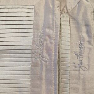 Jim Thompson Cream Mauvesheen VTG  THAI Silk Fabric PILLOW COVERS Bundle Set